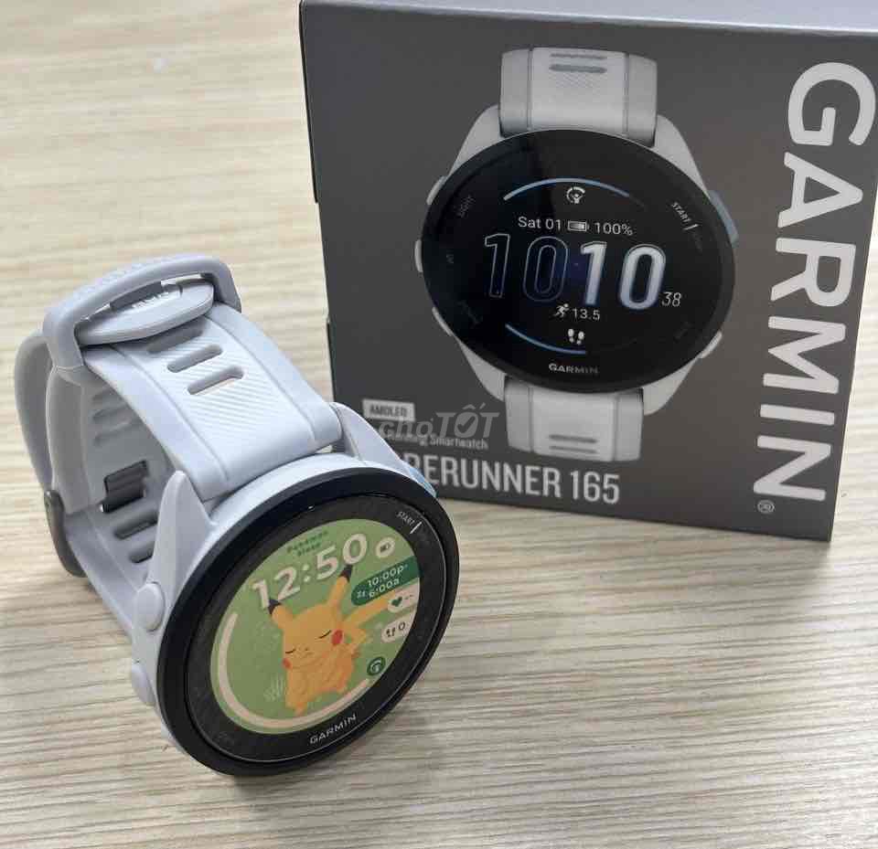 Garmin Forerunner 165 Trắng Đã sử dụng. Mua bán Thiết bị đeo thông minh tại Quận 5 Tp Hồ Chí Minh được đăng bởi Anh Thư hình 1
