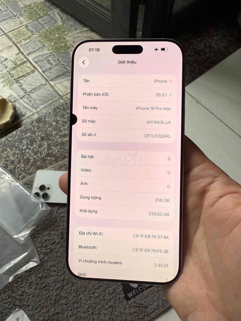 Thanh lý 16 Pro Max 256GB Bạc. Mua bán Điện thoại tại Huyện Hóc Môn Tp Hồ Chí Minh được đăng bởi Thành Luân hình 1