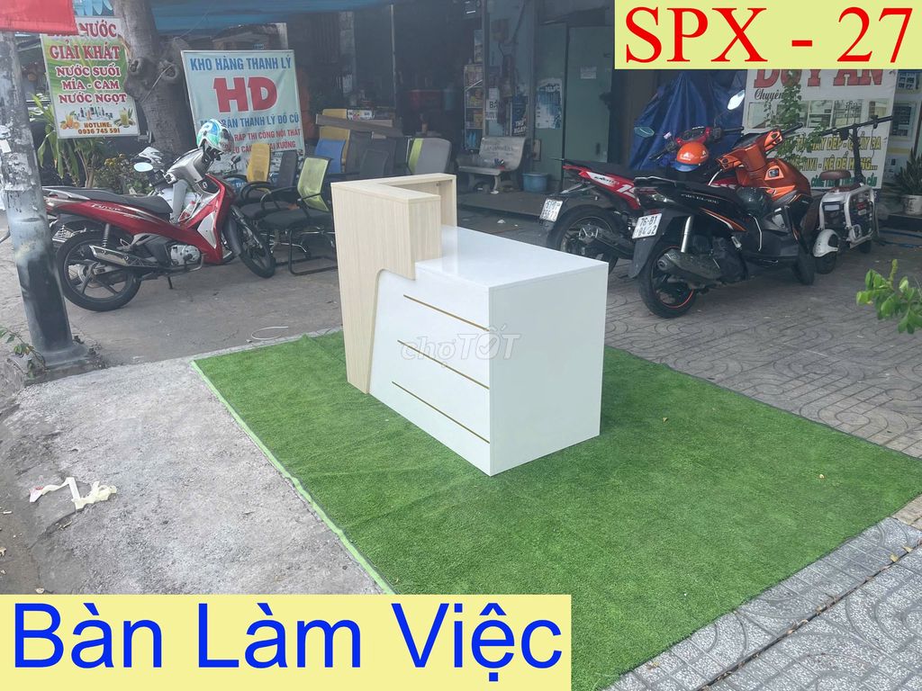 Quầy lễ tân_Quầy lễ tân_Quầy thu ngân_Quầy 1m2_2. Mua bán Đồ dùng văn phòng tại Quận 7 Tp Hồ Chí Minh được đăng bởi CỬA HÀNG NỘI THẤT THANH LÝ hình 1