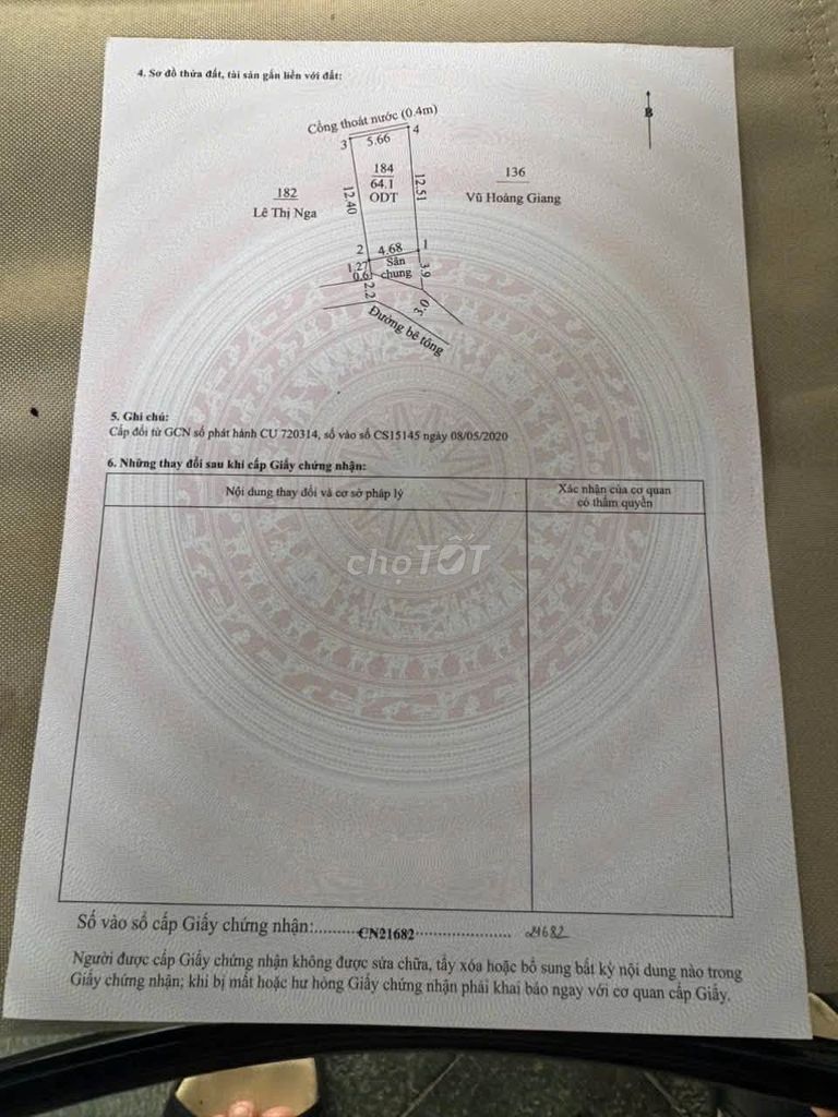 Bán đất hẻm đường Thích Quảng Đức, P. Phú Hoà, 1.5 tỷ