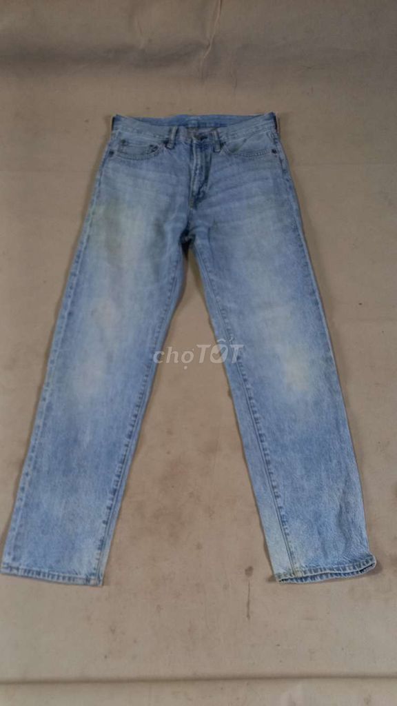 Quần jean nam GU Cotton Xanh nhạt size 29. Mua bán Quần áo tại Huyện An Phú An Giang được đăng bởi bảo đồ si  hình 1