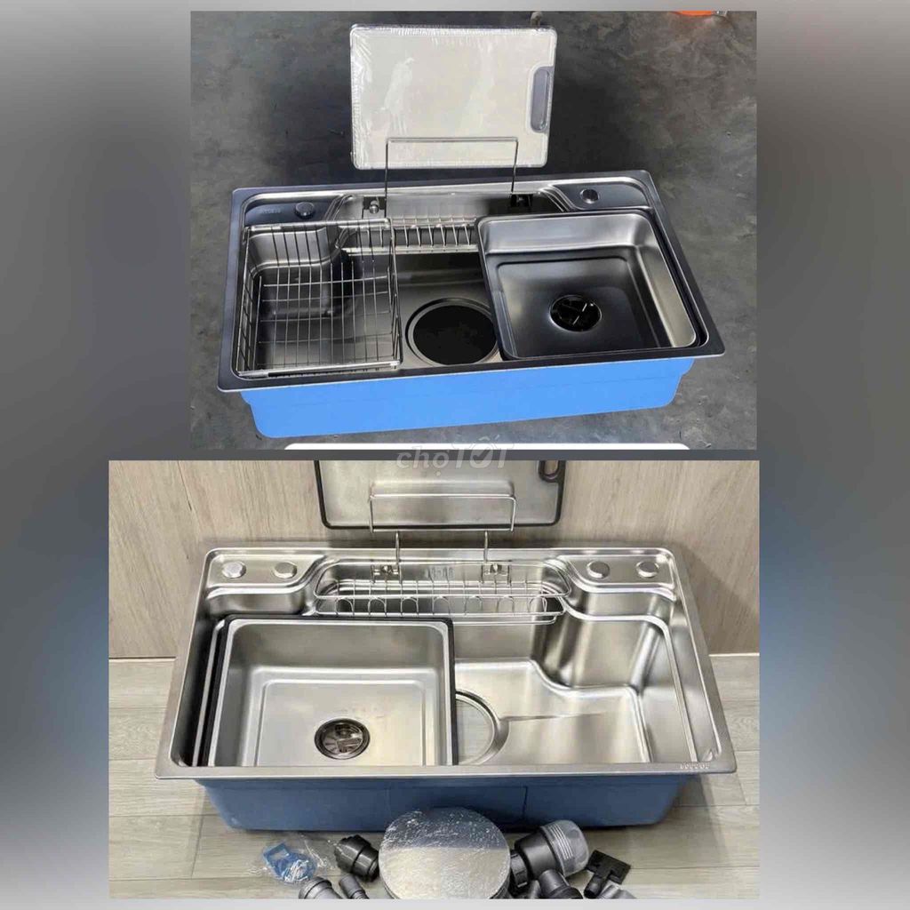 Chậu rửa chén Inox 304 Bạc 78x48cm 4ly. Mua bán Dụng cụ nhà bếp tại Quận Ngũ Hành Sơn Đà Nẵng được đăng bởi THIẾT BỊ GIA DỤNG HÀNG CHÍNH HÃNG hình 1