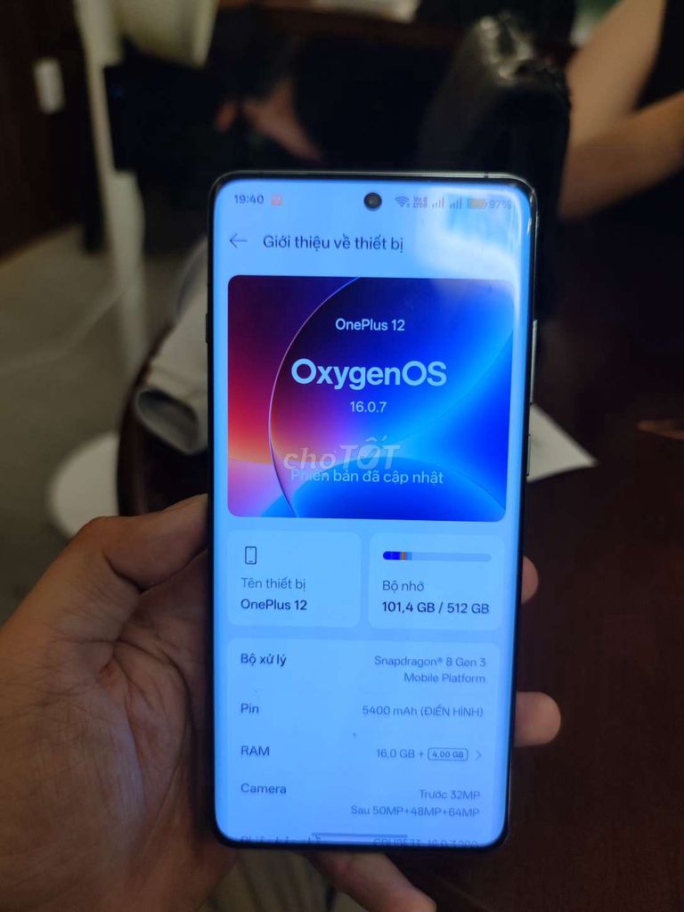 OnePlus 12 512GB Xanh Like New. Mua bán Điện thoại tại Thành phố Thủ Đức Tp Hồ Chí Minh được đăng bởi Chill Store hình 1