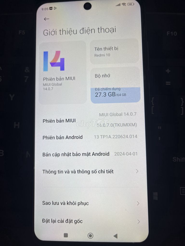 Xiaomi Redmi 10 64GB. Mua bán Điện thoại tại Thành phố Sóc Trăng Sóc Trăng được đăng bởi thanh tuấn hình 1