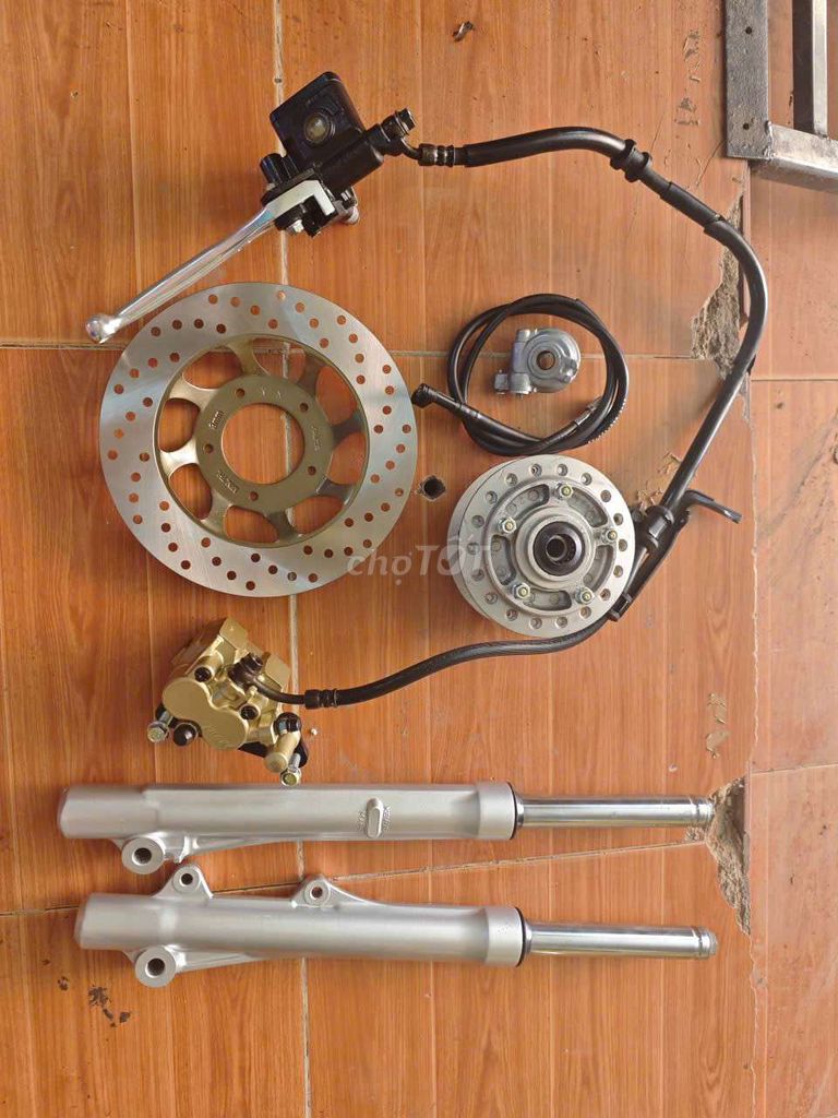 Bộ đĩa+phuộc+đùm trước Wave ZX zin xe đẹp bao ngon. Mua bán Phụ tùng xe tại Huyện Châu Phú An Giang được đăng bởi Made in Thailand  hình 1