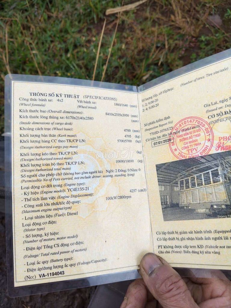 Cửu long 6t. Mua bán Xe tải, xe ben tại Huyện Mang Yang Gia Lai được đăng bởi kim thoa hình 6