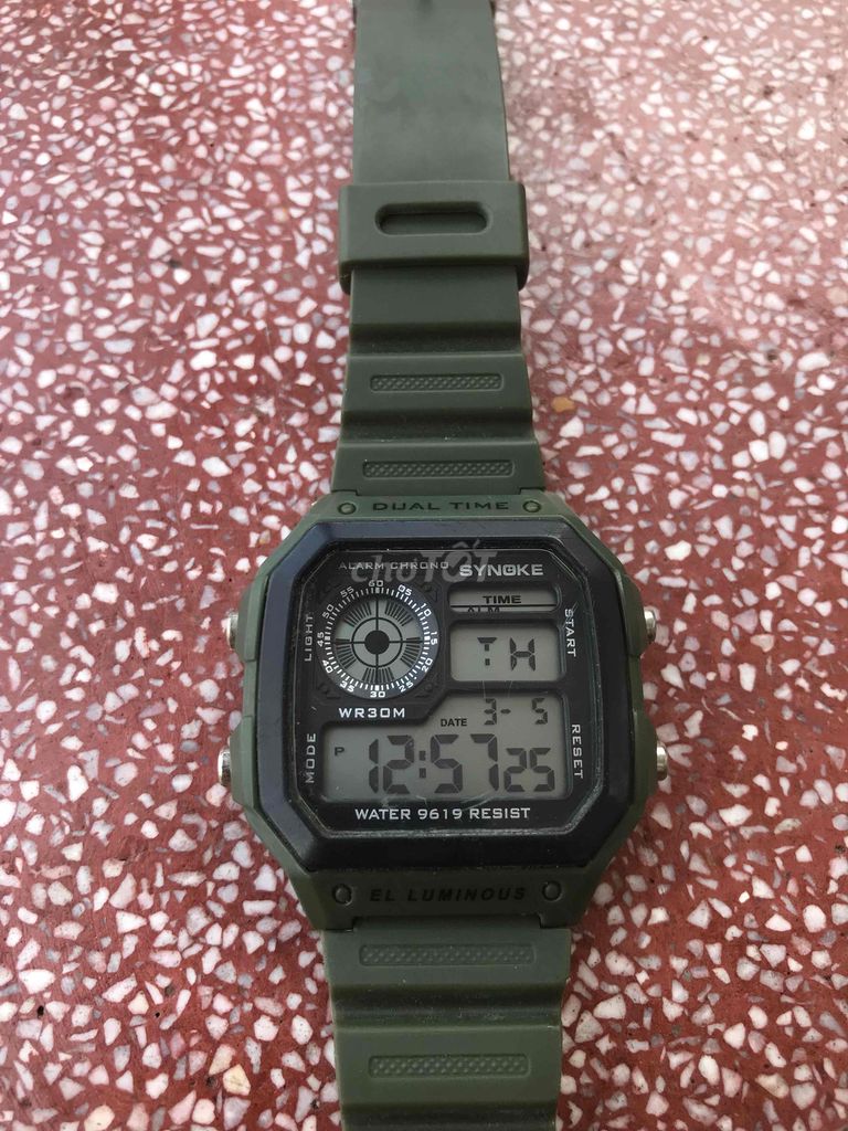 Đồng hồ SYNOKE 9619 Nam Xanh rêu 300k. Mua bán Đồng hồ tại Huyện Mỹ Xuyên Sóc Trăng được đăng bởi Tôn Định hình 1