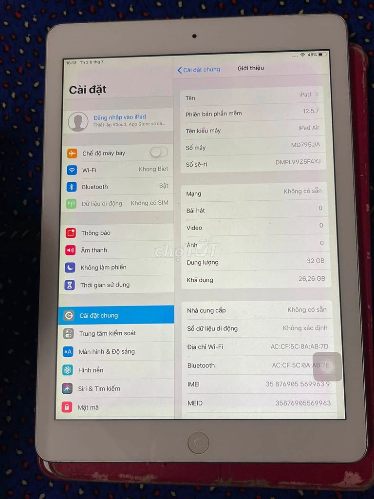 Apple iPad Air 32GB Bạc 4G+WiFi. Mua bán Máy tính bảng tại Quận 1 Tp Hồ Chí Minh được đăng bởi Hội Đồ Điện Tử hình 1