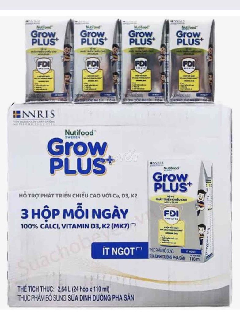 Sữa Grow Plus+ 110ml Ít ngọt Thụy Điển. Mua bán Đồ ăn, thực phẩm và các loại khác tại Quận Đống Đa Hà Nội được đăng bởi Phan Ngọc Cảnh hình 1