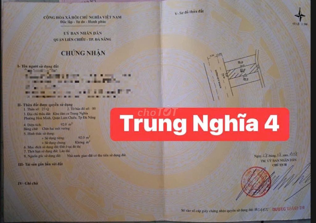 🔴💥Bán đất đường Trung Nghĩa 4 - thông Nguyễn Tường Phổ