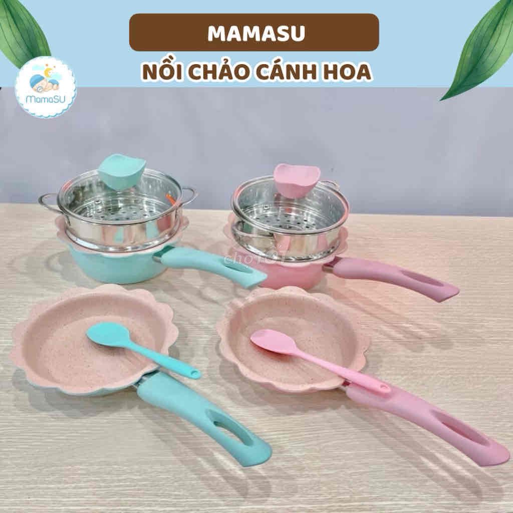 Set nồi chảo hoa cho bé ăn dặm