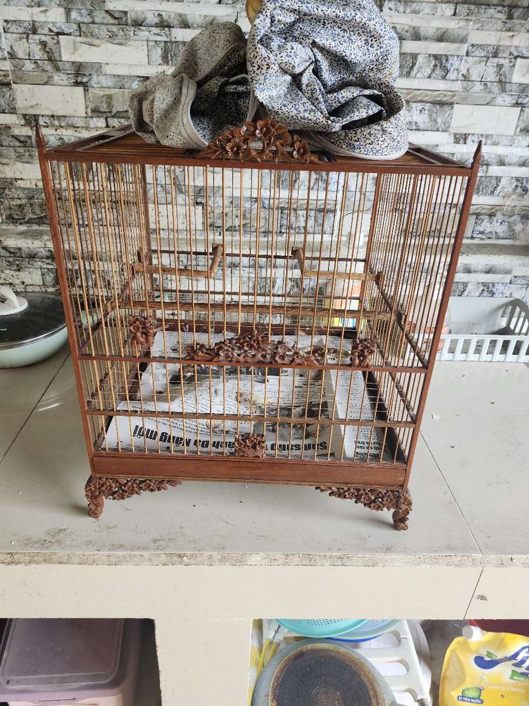 Lồng chim Gỗ Nâu. Mua bán Phụ kiện, Thức ăn, Dịch vụ tại Quận Hải Châu Đà Nẵng được đăng bởi Kim Hoàng hình 1