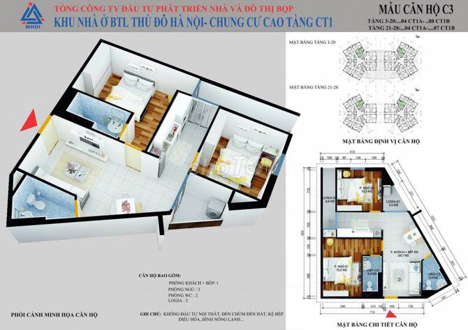 Mua nhà mới chủ cần bán căn 67m2, 2pn 2vs full đồ tòa ct1 yên nghĩa