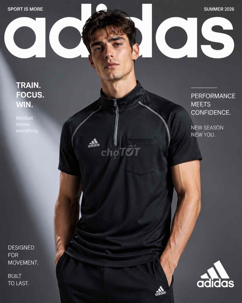 Áo thun Adidas Nam Đen Size M. Mua bán Quần áo tại Huyện Hàm Tân Bình Thuận được đăng bởi 2hand LCT hình 1