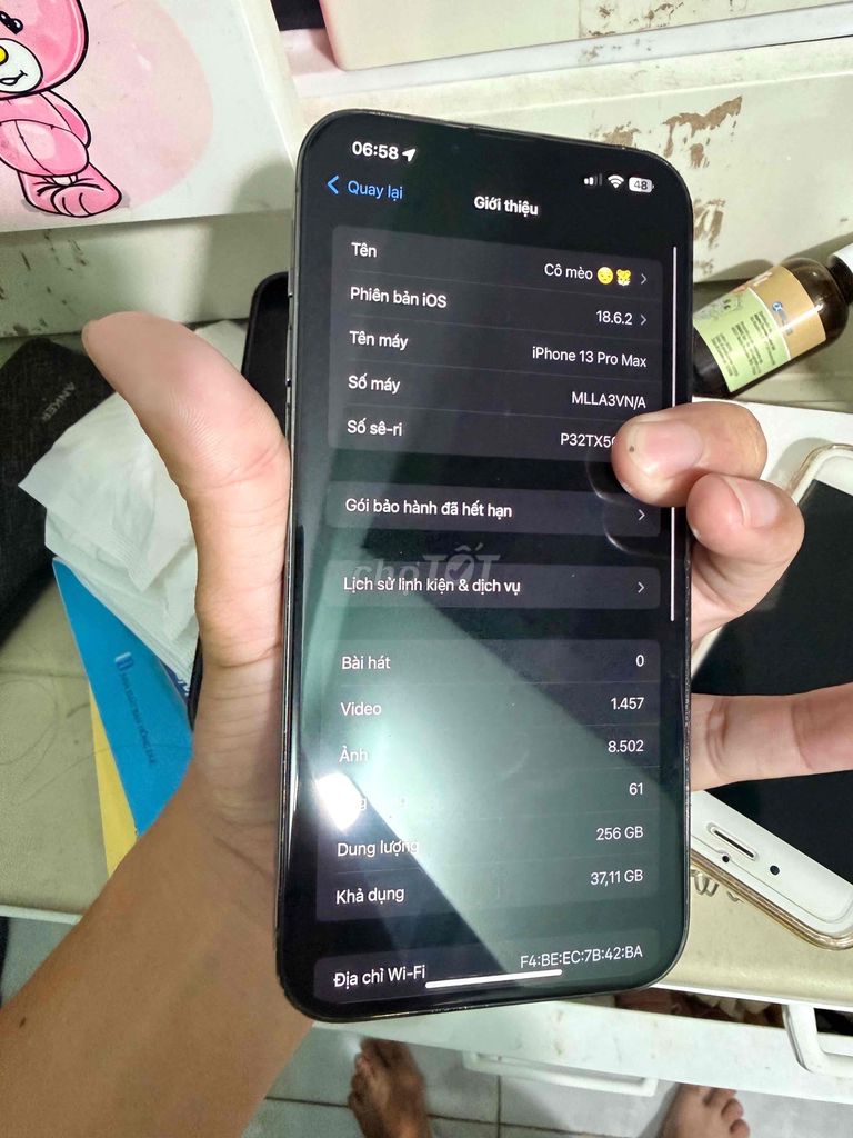 Apple iPhone 13 Pro Max 256GB Xám đã thay pin. Mua bán Điện thoại tại Huyện Hóc Môn Tp Hồ Chí Minh được đăng bởi manh pham hình 1