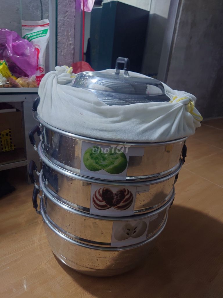 Nồi hấp kim loại 3 tầng 40cm. Mua bán Dụng cụ nhà bếp tại Thành phố Đà Lạt Lâm Đồng được đăng bởi Kiet Ha hình 1
