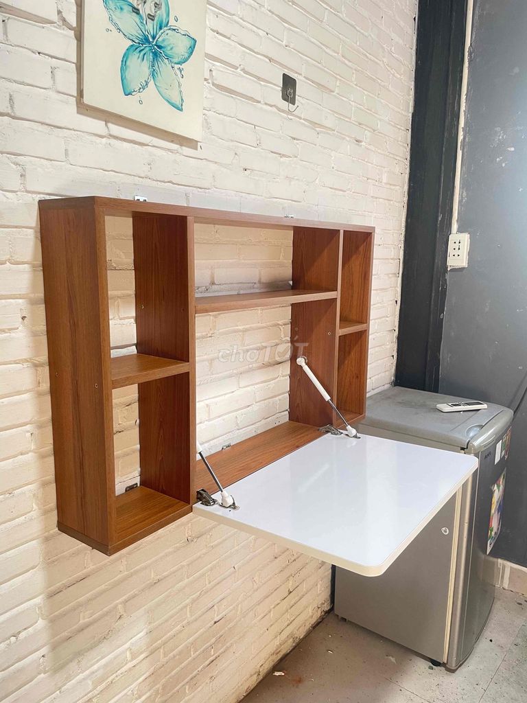 Kệ sách - bàn gấp gọn, Ván MDF  vân gỗ - Trắng. Mua bán Tủ, kệ gia đình tại Quận Phú Nhuận Tp Hồ Chí Minh được đăng bởi TUẤN hình 1