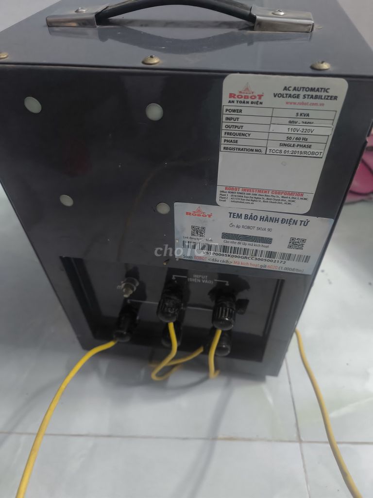 Ổn áp Robot Grand 5 KVA Xám. Mua bán Nội thất, đồ gia dụng khác tại Huyện Hớn Quản Bình Phước được đăng bởi Lê Dũng hình 1
