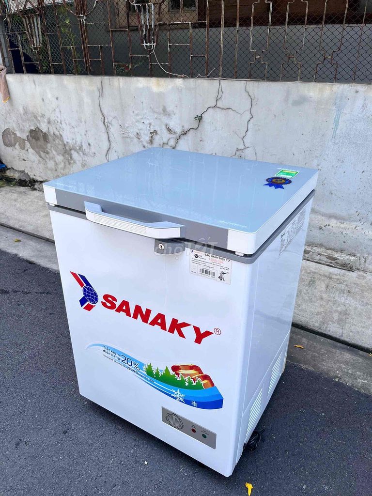 Tủ đông Sanaky 100 lít Trắng Tiết kiệm điện. Mua bán Tủ lạnh tại Quận Tân Phú Tp Hồ Chí Minh được đăng bởi  ĐIỆN MÁY HOÀNG HUY hình 1