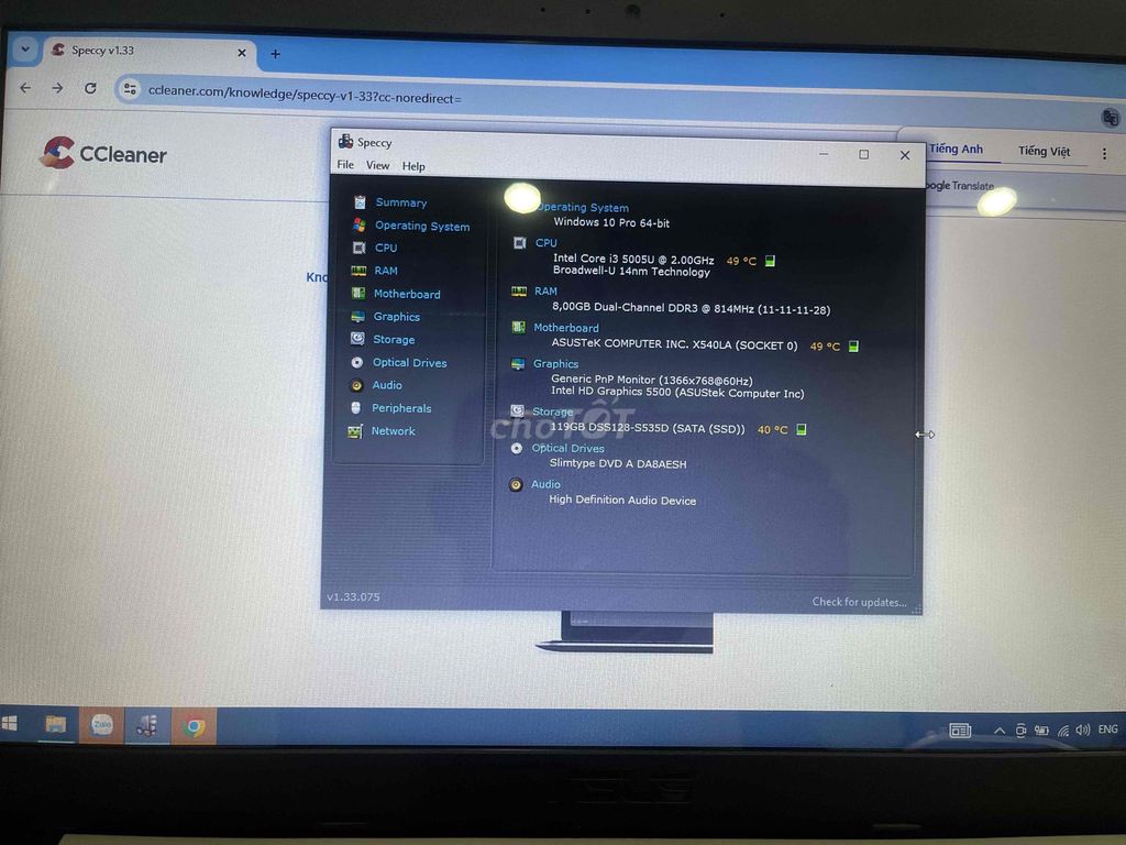 Asus X540LA i3-5005U 15.6 inch 8GB/120GB. Mua bán Laptop tại Thành phố Nha Trang Khánh Hòa được đăng bởi Võ Triều Đại hình 1