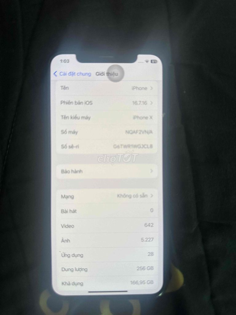 Apple iPhone X 256GB Đen. Mua bán Điện thoại tại Quận 6 Tp Hồ Chí Minh được đăng bởi Mai Đức hình 1