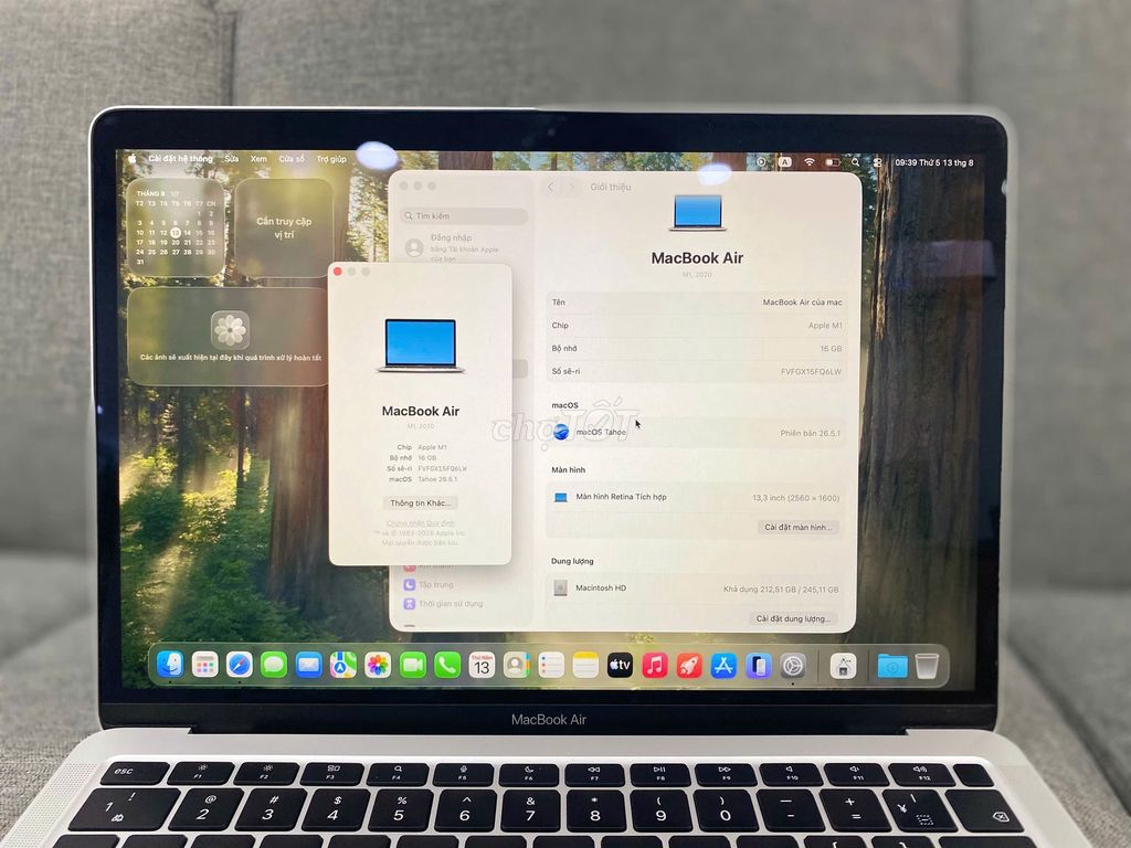 Air 2020 Chip M1 Ram 16Gb SSD 256Gb Silver. Mua bán Laptop tại Quận 10 Tp Hồ Chí Minh được đăng bởi Lapvn hình 1