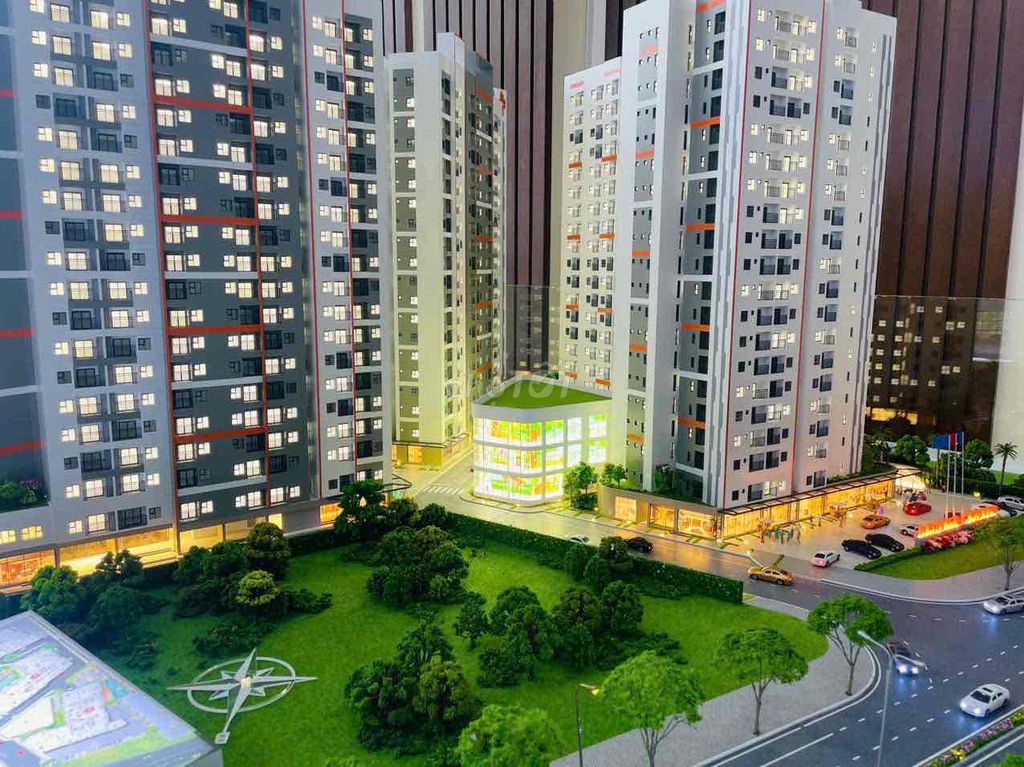 Căn hộ CC 2 PN 2 WC 51m2 mặt tiền Quốc Lộ 1A.