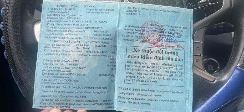Mitsubishi Xpander Cross 2024 - 600000 km. Mua bán Ô tô tại Thành phố Hạ Long Quảng Ninh được đăng bởi Mr Hải hình 2