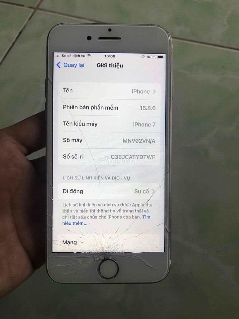 Apple iPhone 7 32GB Hồng Nứt kính, lỗi sim. Mua bán Điện thoại tại Huyện Hóc Môn Tp Hồ Chí Minh được đăng bởi A Đen hình 1