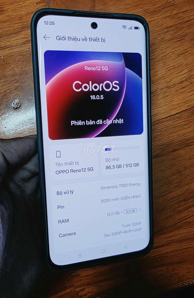 OPPO Reno12 5G bản 12/512 GB Bạc 98% . Mua bán Điện thoại tại Thành phố Tây Ninh Tây Ninh được đăng bởi Tâm CH hình 1