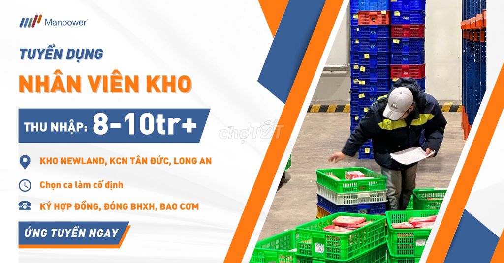 Nhân viên kho thực phẩm NewLand, Tân Đức Long An