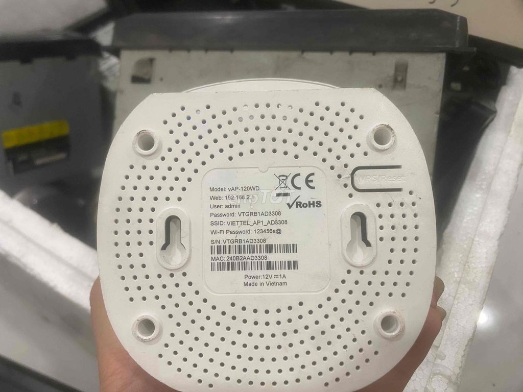 Thiết bị mạng Viettel vAP-120WD Trắng. Mua bán Phụ kiện (Màn hình, Chuột...) tại Quận Gò Vấp Tp Hồ Chí Minh được đăng bởi Phuc  hình 1
