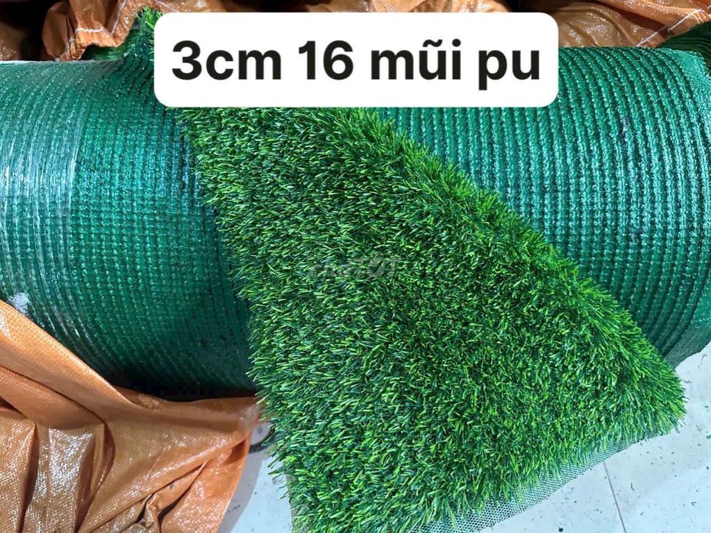 Thảm Cỏ Nhân Tạo,Thảm trải sàn 3cm16mũi PU(2×0,5m)