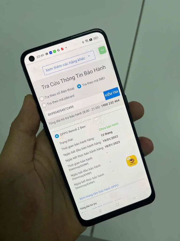 Oppo Reno 6Z 5G 8/128G Chính hãng Việt nam màn zin. Mua bán Điện thoại tại Quận 8 Tp Hồ Chí Minh được đăng bởi điện thoại giá rẻ  hình 1