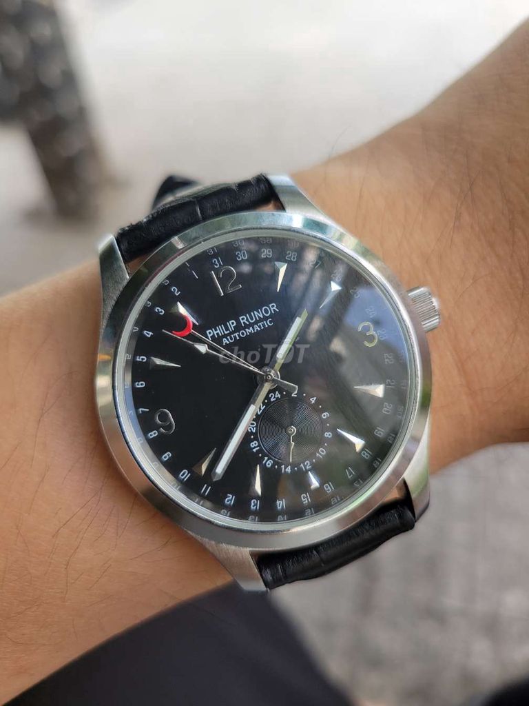 Đồng hồ Philip Runor Automatic 39mm Đen Nam. Mua bán Đồng hồ tại Huyện Đông Anh Hà Nội được đăng bởi Hung lee hình 1