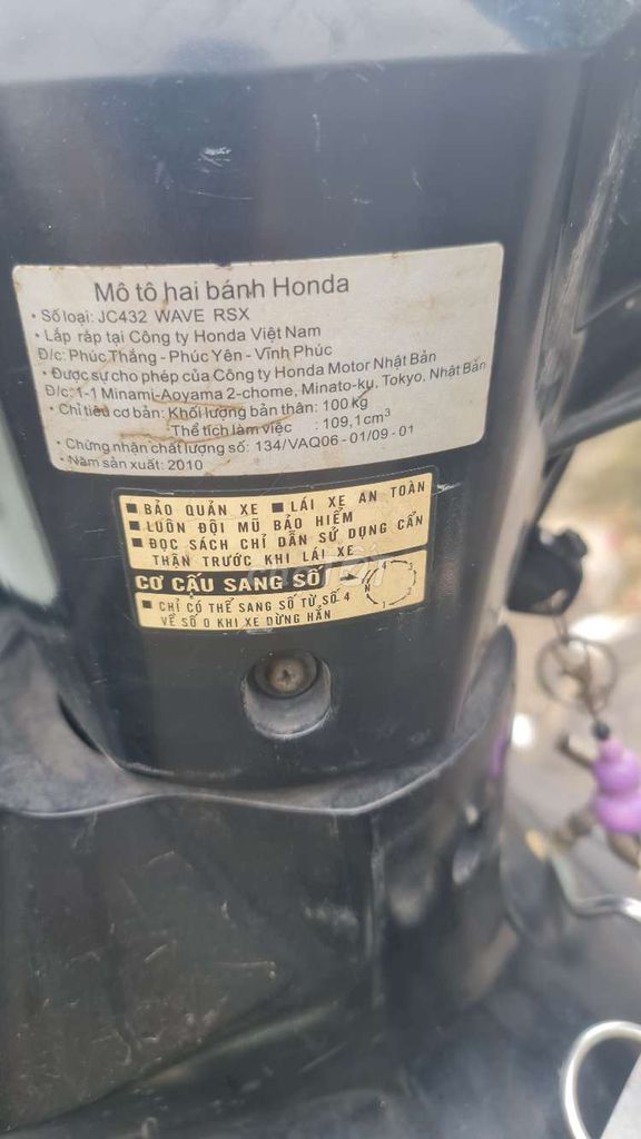 Honda Wave RSX 110 2010 Đen 460373 km. Mua bán Xe máy tại Quận 11 Tp Hồ Chí Minh được đăng bởi CỬA HÀNG XE MÁY LONG HỔ hình 9