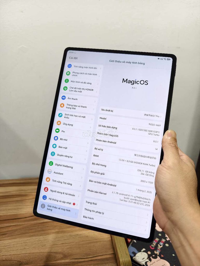 Honor Pad GT Pro 12.3 inch 12GB/256GB 99%. Mua bán Máy tính bảng tại Quận Đống Đa Hà Nội được đăng bởi Dang  hình 1