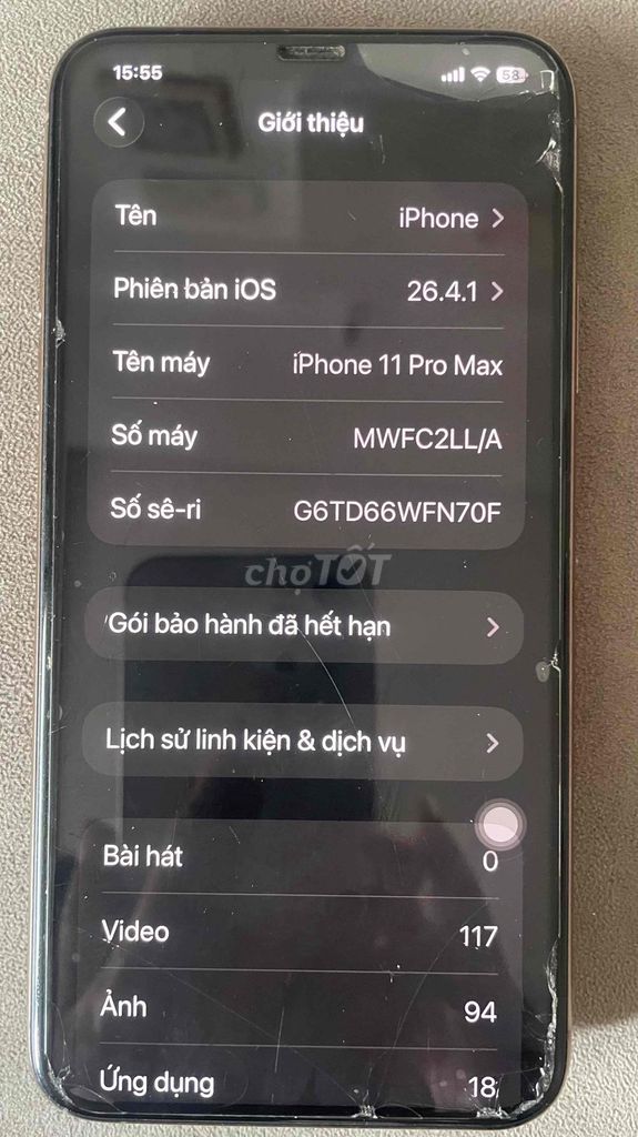 iPhone 11 Pro Max Nguyên Zin(5tr). Mua bán Điện thoại tại Thành phố Buôn Ma Thuột Đắk Lắk được đăng bởi Hùng Đặng hình 1