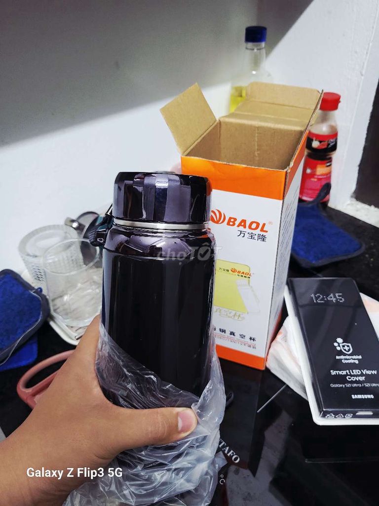 Bình giữ nhiệt BAOLONG Inox Đen. Mua bán Dụng cụ nhà bếp tại Quận Nam Từ Liêm Hà Nội được đăng bởi TRANNGOCTAN hình 1