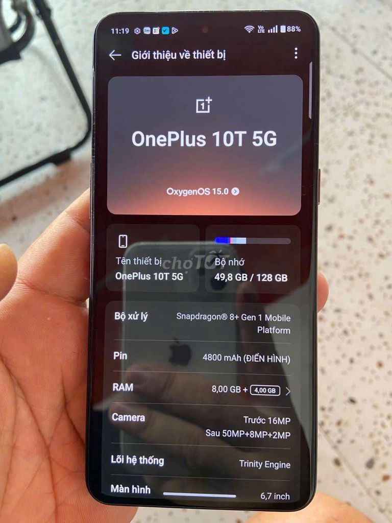 OnePlus 10T 5G 8/128 công ty . Mua bán Điện thoại tại Quận Gò Vấp Tp Hồ Chí Minh được đăng bởi Pham Van Hung hình 1