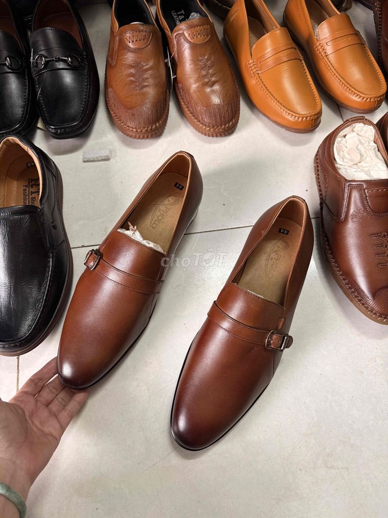 Giày da nam da nâu size 44. Mua bán Giày dép tại Huyện Bình Chánh Tp Hồ Chí Minh được đăng bởi Kim loan hình 1
