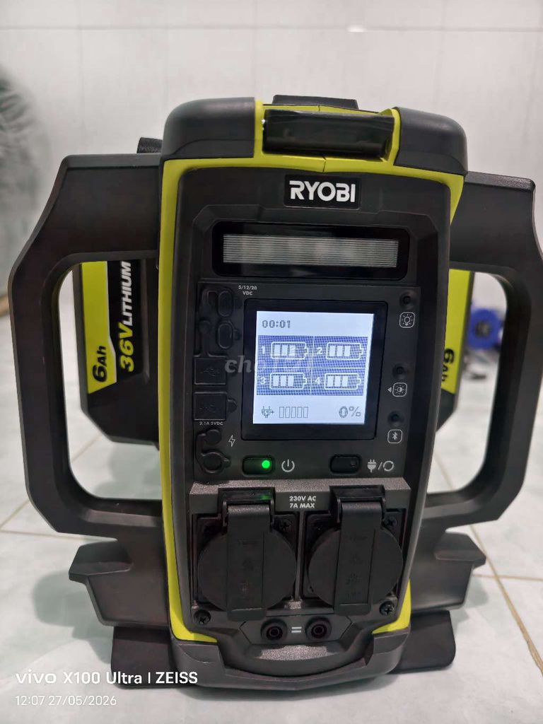 Trạm phát điện Ryobi RY36BI1800A. Mua bán Đồ chuyên dụng, Giống nuôi trồng tại Thành phố Trà Vinh Trà Vinh được đăng bởi Thái Pt hình 1