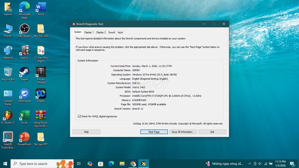Dell Vostr***0QM 14 inch 8GB/238GB. Mua bán Laptop tại Thị xã Bến Cát Bình Dương được đăng bởi ngọc hình 1