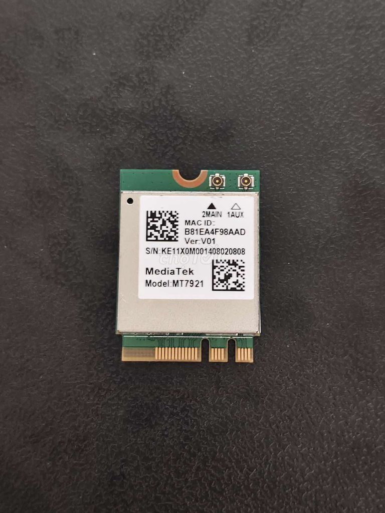 Card Wi-Fi MediaTek MT7921 Đã qua sử dụng. Mua bán Linh kiện (RAM, Card...) tại Thành phố Thủ Đức Tp Hồ Chí Minh được đăng bởi Trung Kiên hình 1
