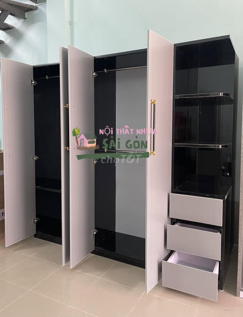 Tủ quần áo Nhựa Đài Loan 1m8x1m85x45cm. Mua bán Tủ, kệ gia đình tại Huyện Trảng Bom Đồng Nai được đăng bởi Cửa Hàng Nội Thất hình 1