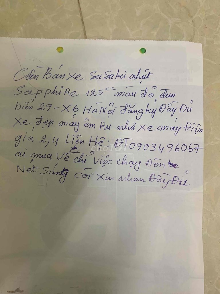 Xe Suzuki Nhật Sapphire 125cc màu đỏ. Mua bán Xe máy tại Quận Hai Bà Trưng Hà Nội được đăng bởi Nguyễn Đức Quang hình 6