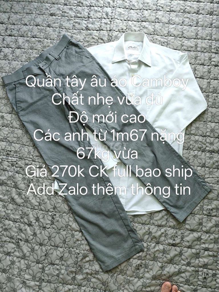 Quần tây nam vải mềm mát size 29-30. Mua bán Quần áo tại Huyện Hóc Môn Tp Hồ Chí Minh được đăng bởi Trần Minh Hiếu  hình 1