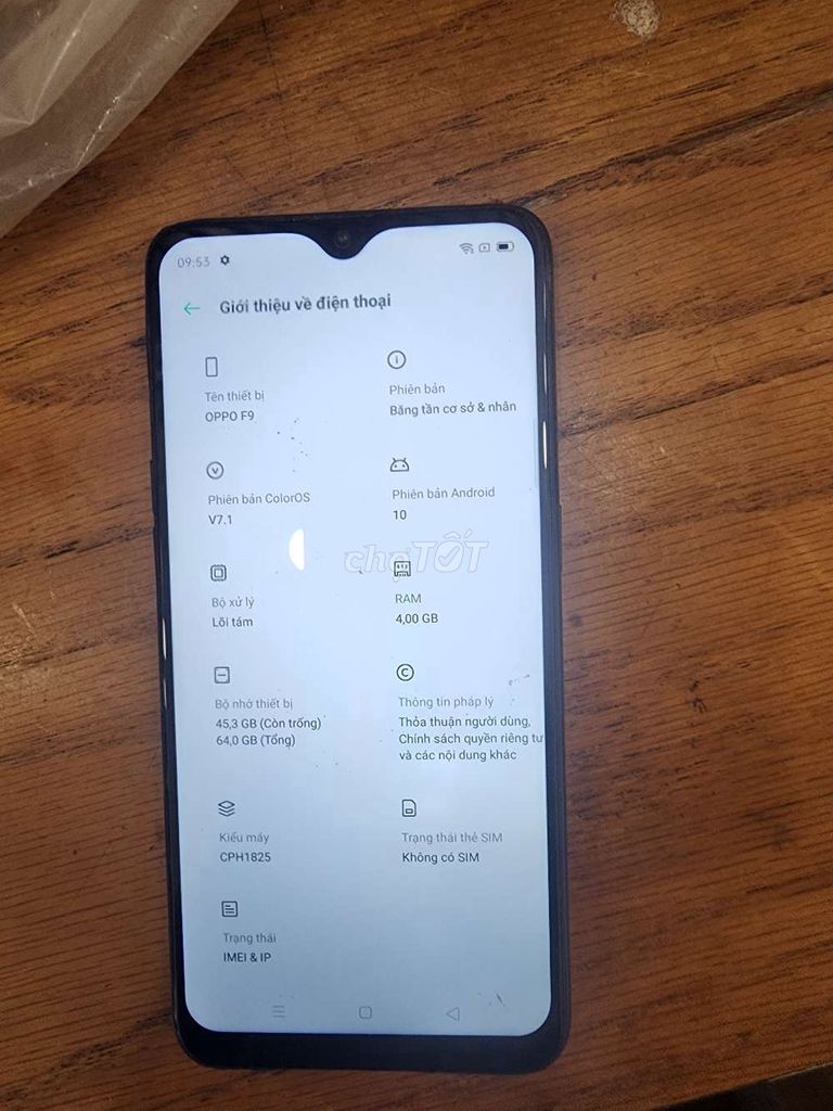 Oppo F9 64GB Xanh. Mua bán Điện thoại tại Quận Bình Thạnh Tp Hồ Chí Minh được đăng bởi Ngọc Như Quang hình 1