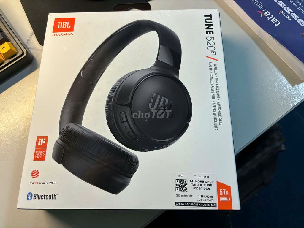 Tai nghe JBL Tune 520BT Đen. Mua bán Tivi, Âm thanh tại Quận Hà Đông Hà Nội được đăng bởi Lê Văn Long hình 1