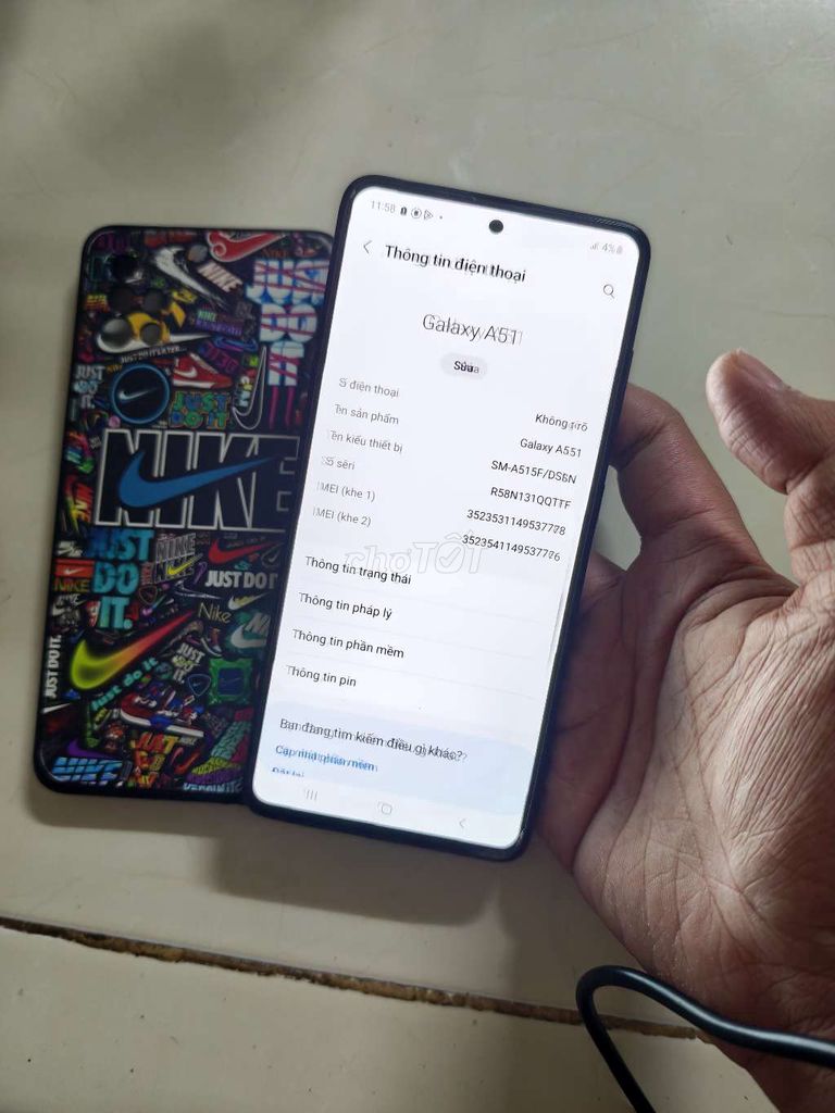 Samsung Galaxy A51 6GB/128GB Đen. Mua bán Điện thoại tại Huyện Hóc Môn Tp Hồ Chí Minh được đăng bởi Tuấn Đồ Dõm hình 1